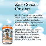 Virgil's New All-Natural Zero Sugar Orange Soda, 12-oz (24 Cans)