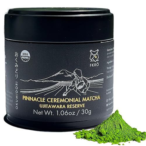 FKRO Pinnacle Reserve Okumidori Ceremonial Matcha Green Tea Powder | 1st Harvest Single-Cultivar from Ujitawara, Kyoto | Monthly Fresh from Japan