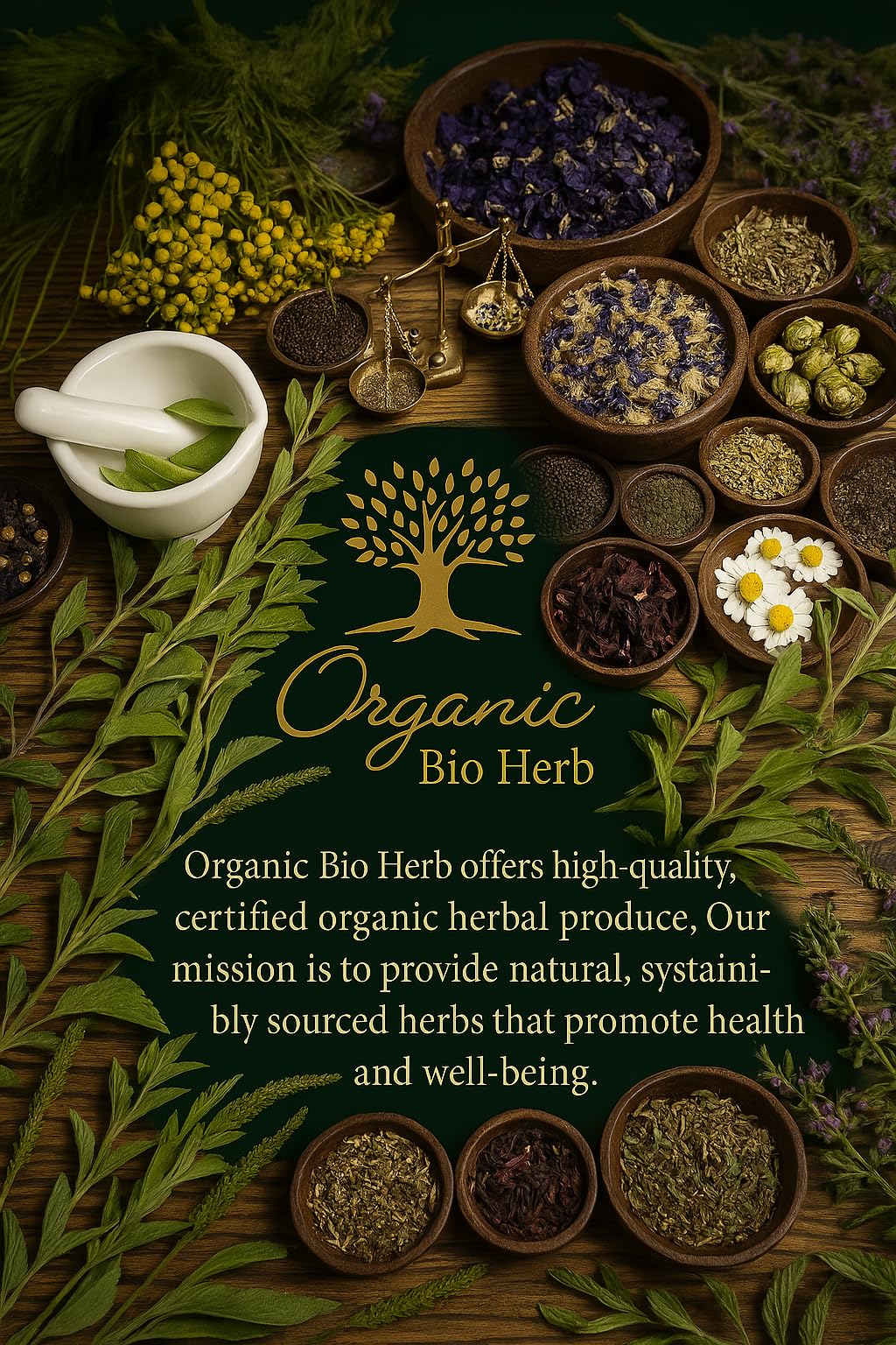 Organic Bio Herbs-Premium Organic Dried Yarrow Flowers - Non-GMO, Sustainably Sourced Herbal Infusion for Teas, Tinctures & DIY Skincare - Handpicked