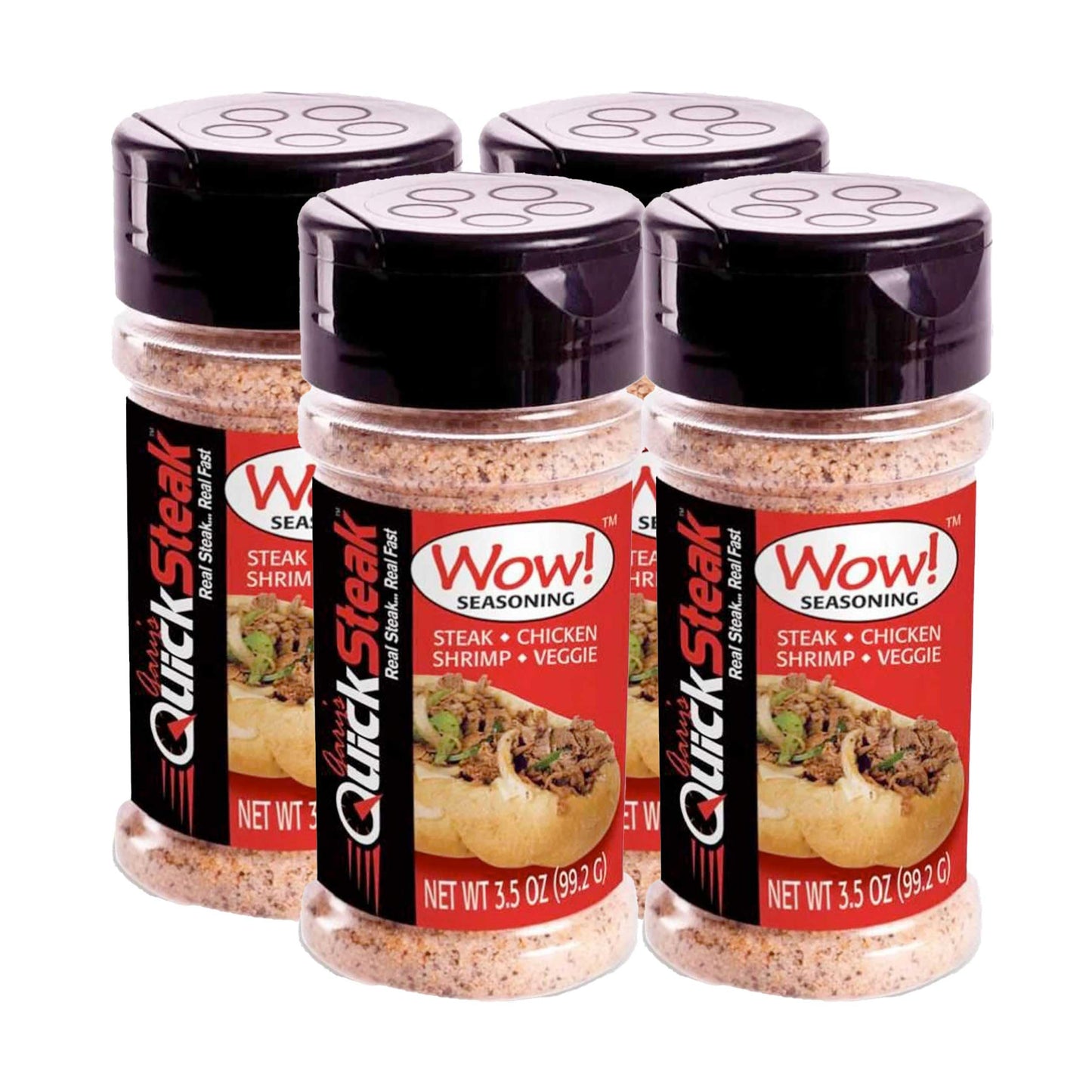 Gary's QuickSteak Wow! Seasoning | No MSG | Adds Flavor to Beef, Poultry, Soup, Sandwiches, French Fries, Popcorn and More | Made in Nebraska | 3.5 oz