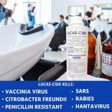 LUCAS-CIDE Salon and Spa Disinfectant Multipurpose Surface Sanitizer, EPA Disinfectant Cleaning Supplies Solution 16 Fl Oz - Blue