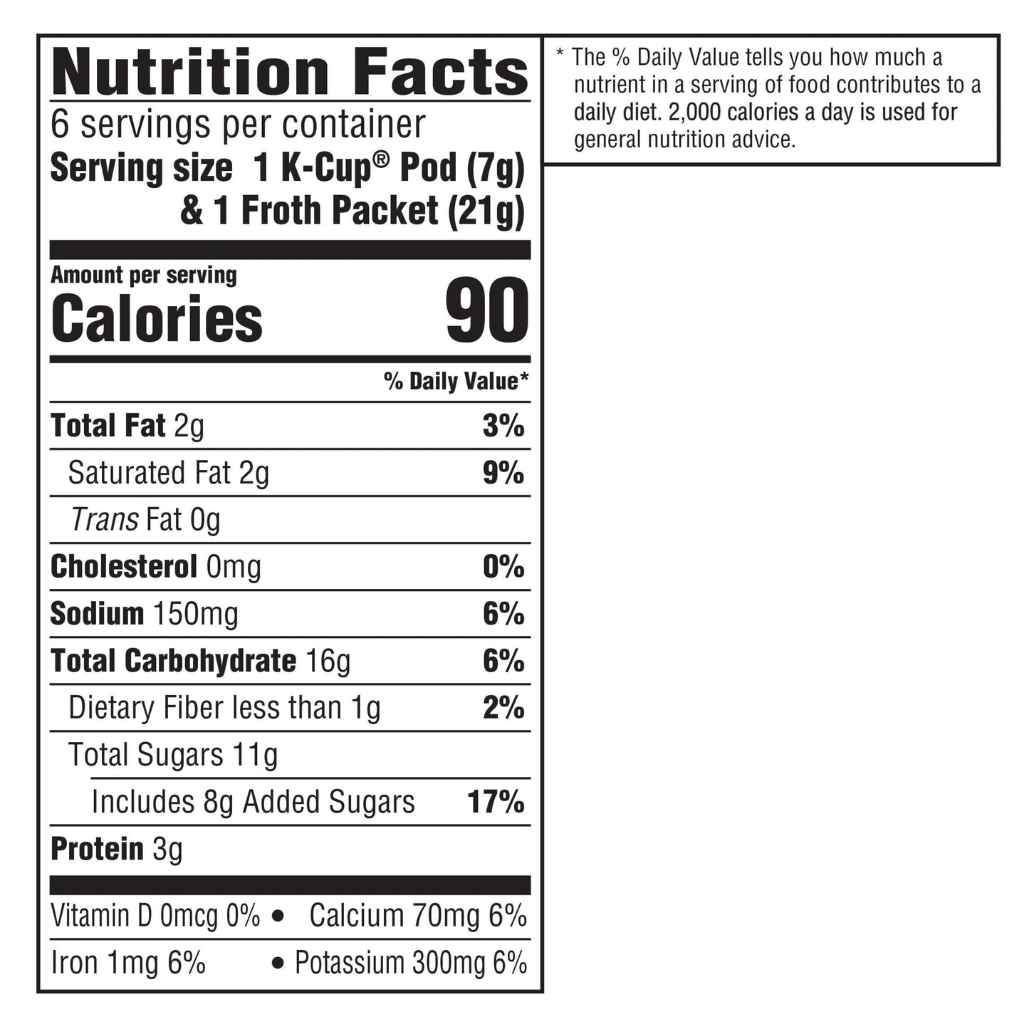 Gevalia Frothy 2-Step Artificially Flavored Mocha Latte Espresso Style K-Cup Coffee Pods & Froth Packets Kit, 6 ct Box