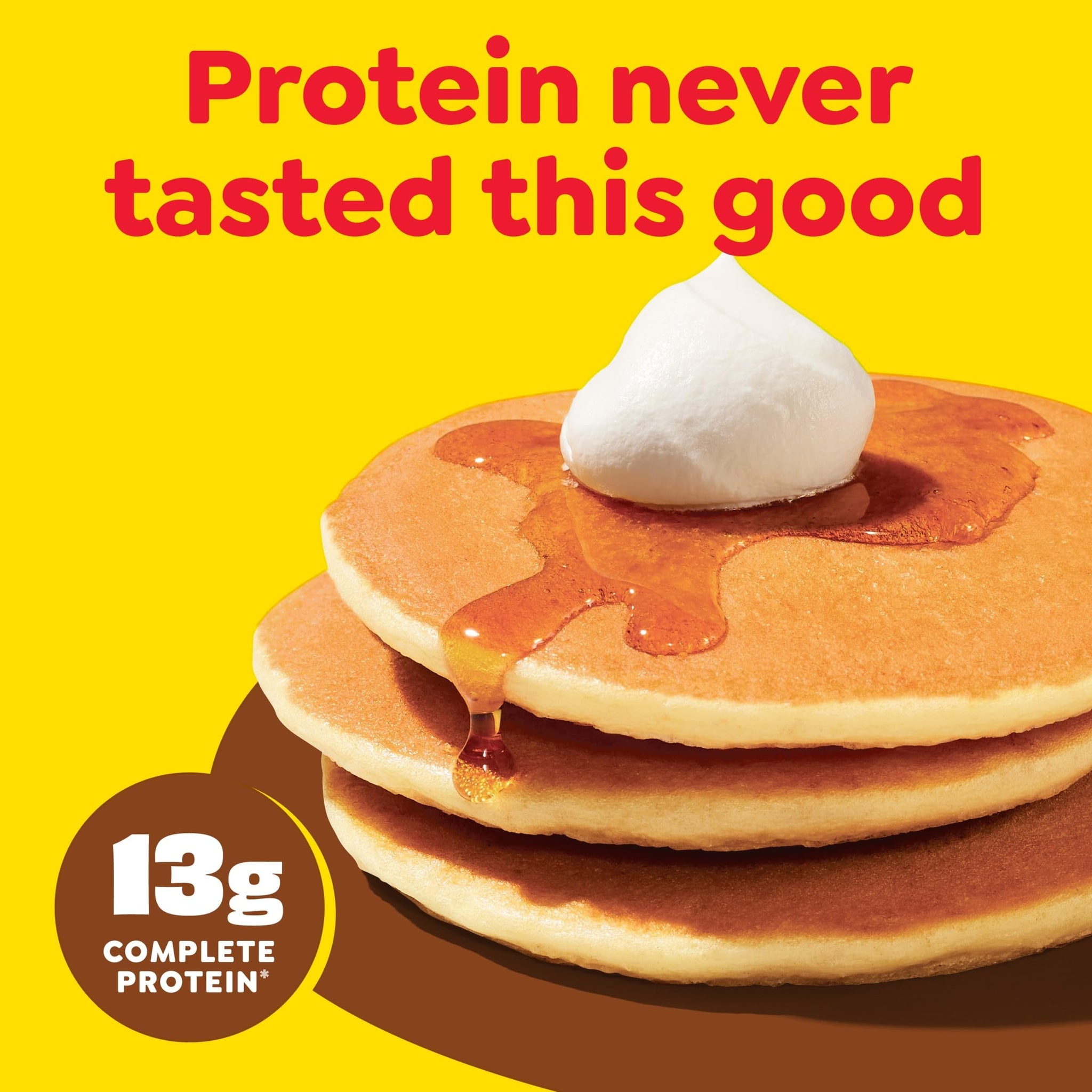 Eggo Protein Frozen Pancakes, Frozen Breakfast, Protein Snacks, Vanilla, 14.8oz Box (12 Pancakes)