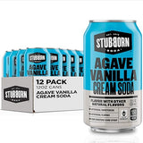 Stubborn Soda, Agave Vanilla Cream Soda, 12 Fl Oz Cans (Pack of 12)