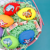 Pre-Filled Ocean Themed Easter Eggs with Candy, Sea Animal Themed Egg Hunt Supplies, 12 Total (Ocean)