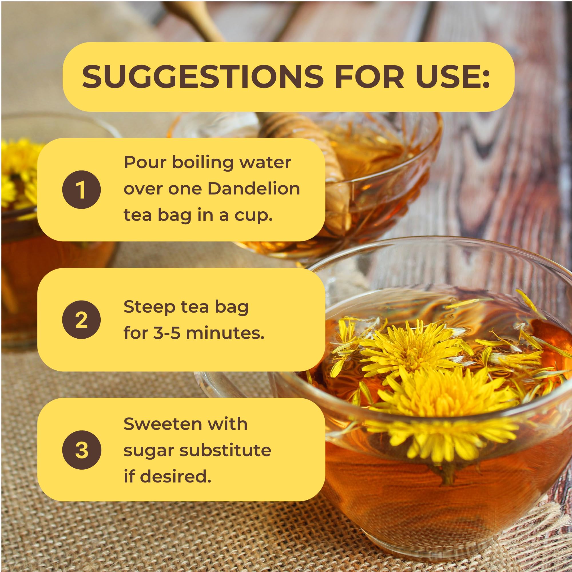 Hanan Dandelion Root Tea 25 Herbal Teabags - Support Kidney Function, Liver Cleanse Detox & Repair, Digestion Tea - Diente de Leon Dandelion Leaves