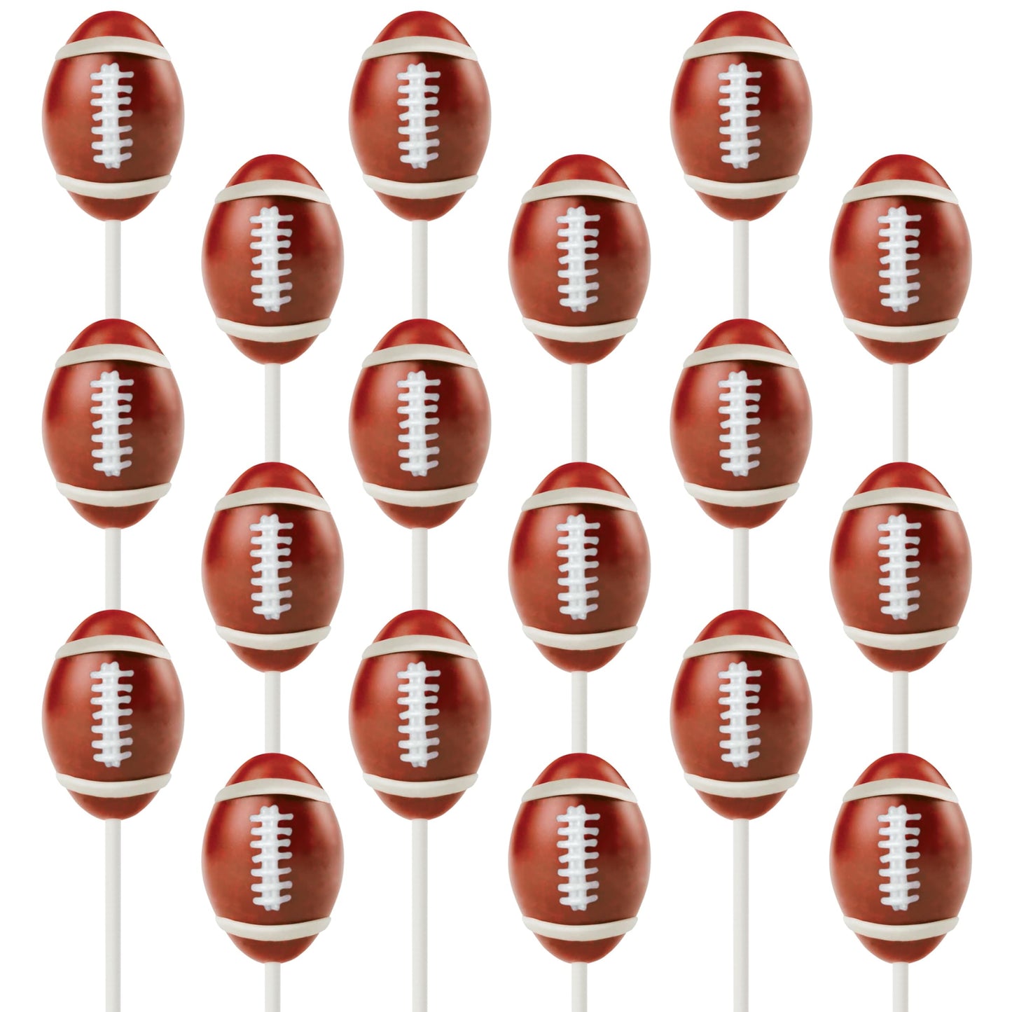Football Candy Lollipops Bulk - Individually Wrapped Football Shaped Suckers - Sports Candy for Football Party Favors, Team Treats, Game Day Snacks