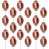 Football Candy Lollipops Bulk - Individually Wrapped Football Shaped Suckers - Sports Candy for Football Party Favors, Team Treats, Game Day Snacks
