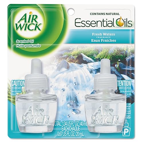 Air Wick Scented Oil Twin Refill Fresh Waters (2X.67) oz (Pack of 4)