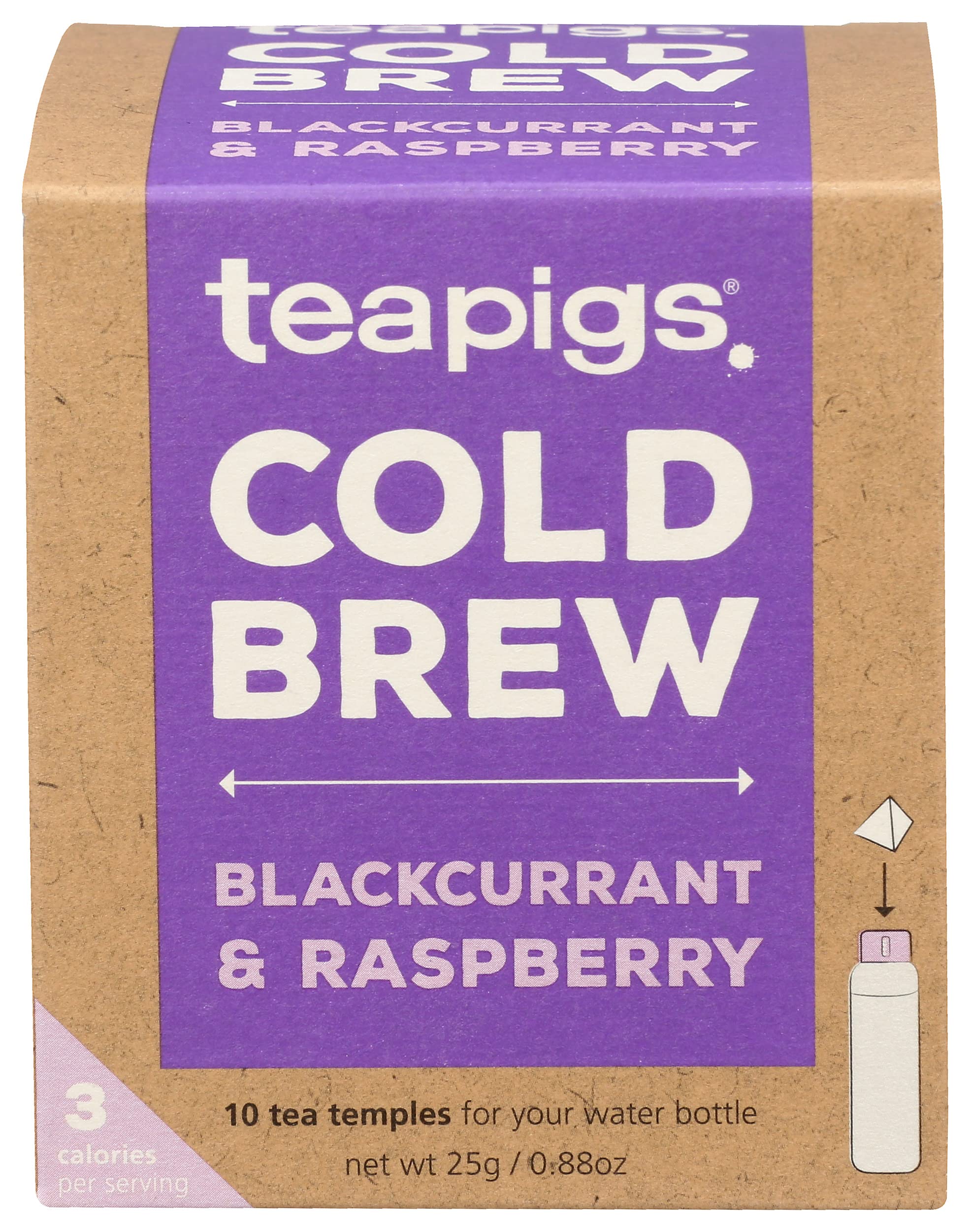 Teapigs Blackcurrant and Raspberry Cold Brew Tea Bags (1 Pack of 10 Tea Bags)