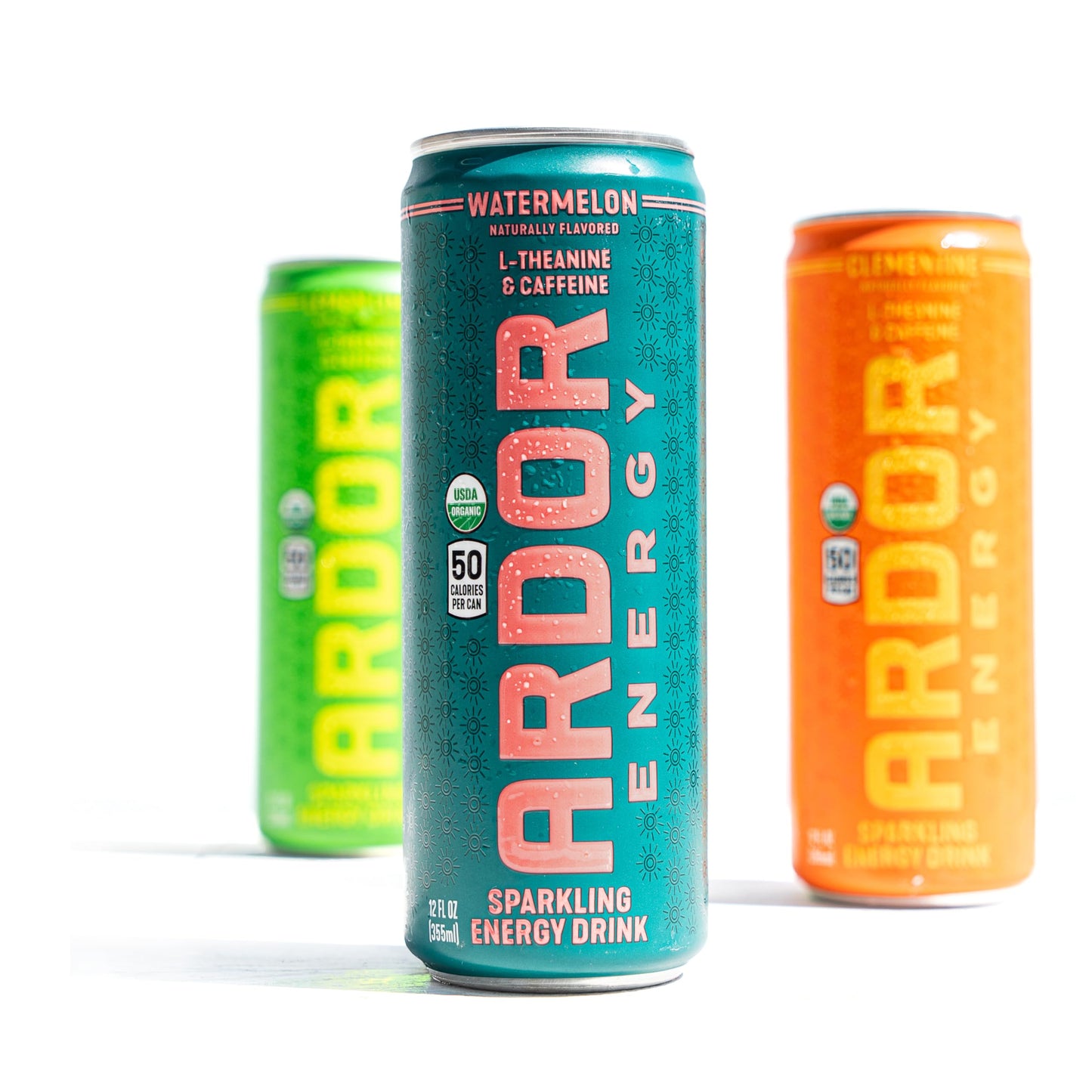 ARDOR ENERGY Natural Sparkling Energy Drink with 100mg Natural Caffeine & 200mg L-Theanine from Organic Green Tea for Smooth Energy & Focus | Healthy