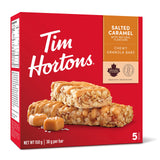 Tim Hortons Salted Caramel Granola Bars, Peanut Free, 5 Count, Imported from Canada}