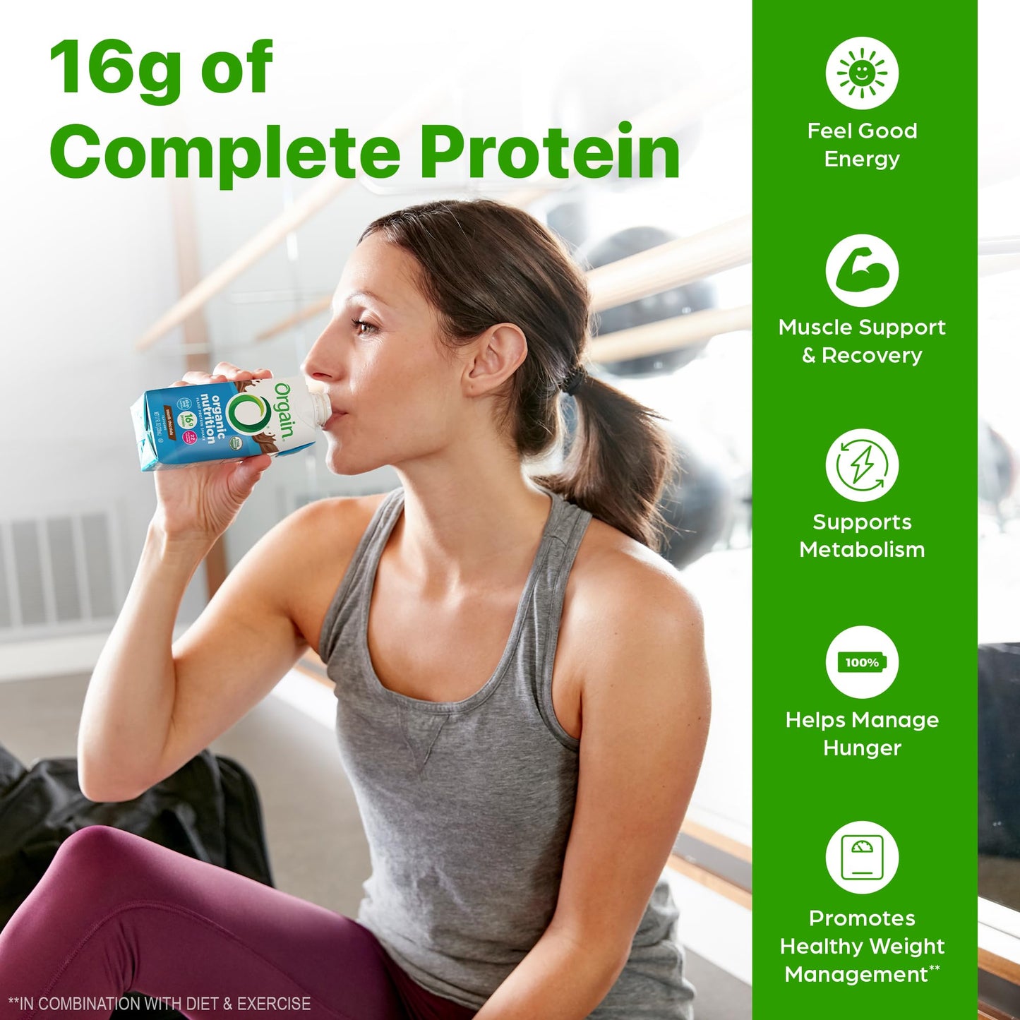 Orgain Organic Nutritional Vegan Protein Shake, Smooth Chocolate - 16g Plant Based Protein, Meal Replacement, 22 Vitamins & Minerals, Fruits