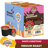 Crazy Cups Decaf White Christmas Flavored Coffee Pods, Decaf Holiday Coffee, Single Serve for Keurig K Cups Machines, Medium Roast, 22 Count
