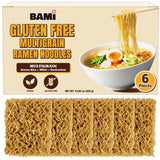 Gluten Free Ramen Noodles Multigrain (6 packs) Millet And Brown Rice Ramen Noodles Plain, Gf Ramen, Low Sodium, Vegan, Healthy Buckwheat Noodles No