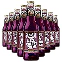 Saranac World Famous Hand-Crafted Black Cherry Cream Soda Soft Drink, 12 oz Glass Bottles (24 Pack)