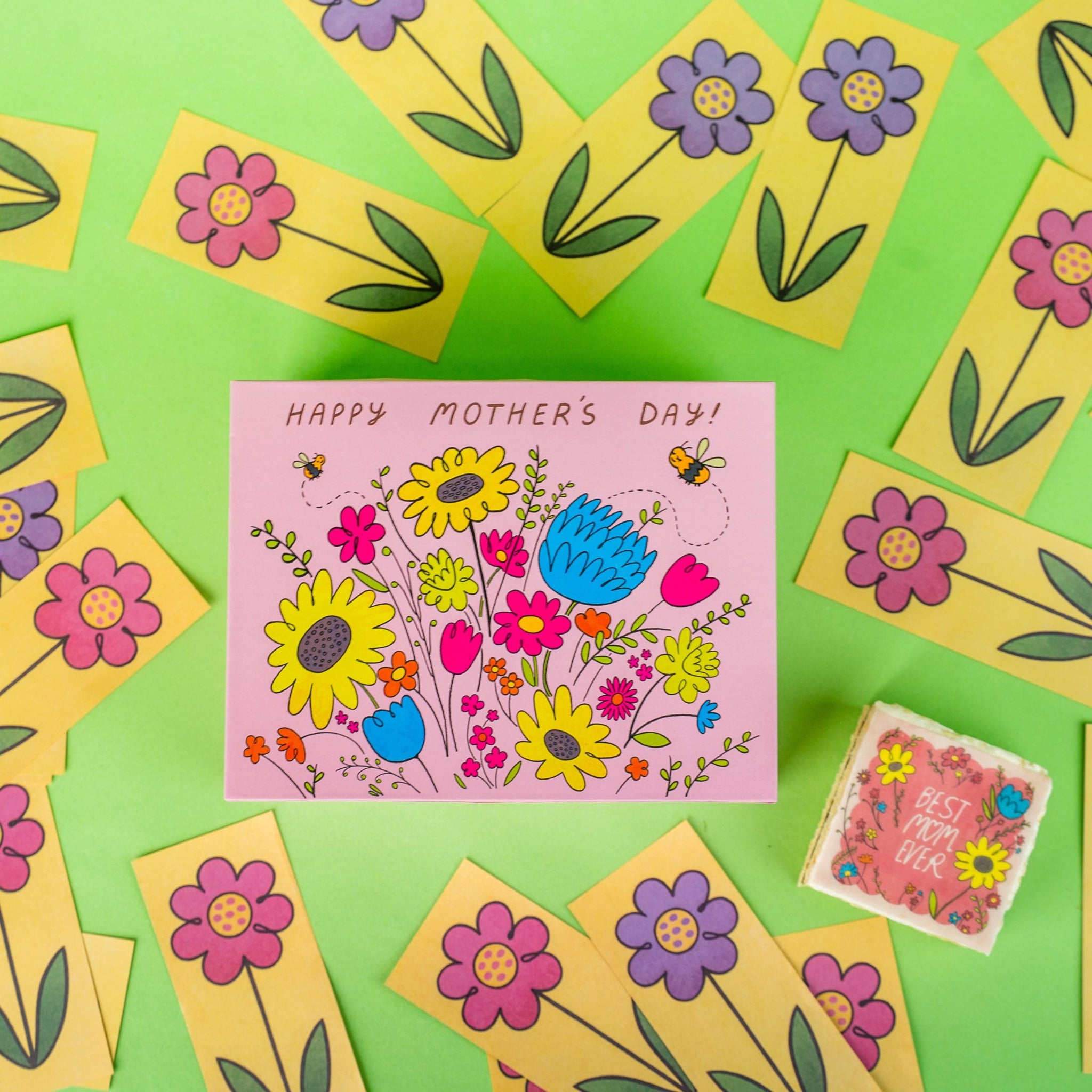 Sweet Flower Shower Surprise Gift Box by Send A Cake, Ready to Gift, No Assembly Required with Chocolate Caramel Crispy Cake - Mother's Day Special