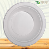 TruFibre 16 Oz Paper Bowls, 100 Pack 100% Compostable Heavy Duty Eco-Friendly Bagasse Biodegrable Disposable Bowls for Salad, Dessert, Soup, Ice