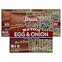 Streit's Egg & Onion Matzo - Thin & Crispy, Low Sodium, Low Fat, Family Owned, Kosher Certified, Pair with Soups, Spreads & Salads (11oz, Pack of 3)