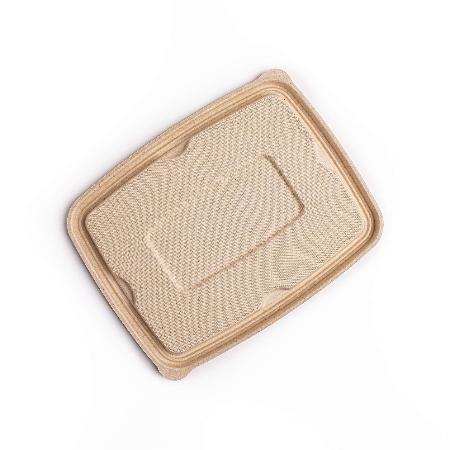 Zume Premium Compostable, Eco Friendly, Disposable, 24 oz-32oz/750ml-1000ml Rectangular Container Lid, Natural (Pack of 100)