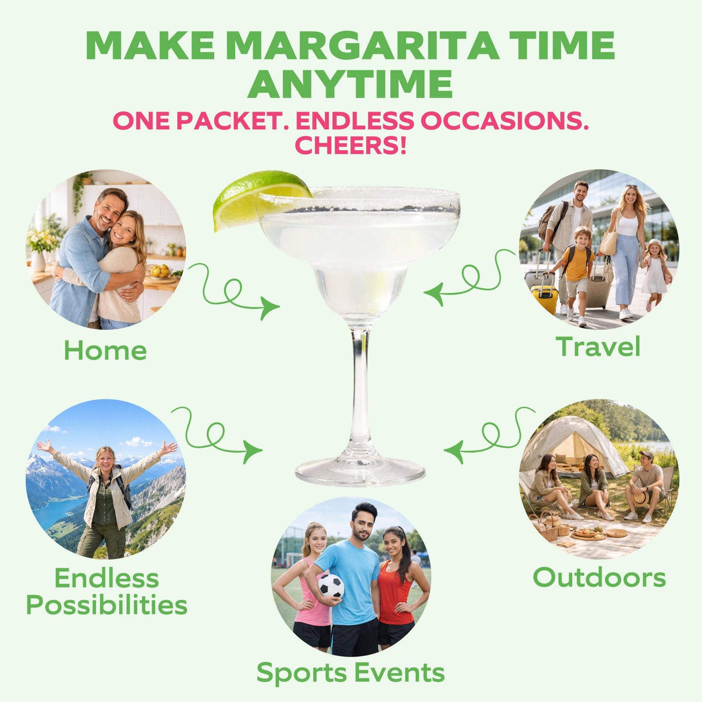 Cocktail Stix Classic Margarita Zero Sugar Mixer - Cocktail & Mocktail Drink Mixer - Water Flavoring Packets - Vegan - No Calories, No Carbs, No Sugar