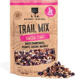 Natural Cravings 22oz Trail Mix Bulk Family Size Bag - Omega 3 Dried Fruit Mix & Assorted Nuts Mix with Dry Cranberries, Peanuts, Raisins & Walnuts