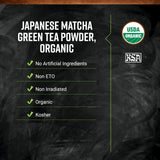 Frontier Co-op Organic Japanese Matcha Green Tea Powder, 1-Pound Bulk, Heavy Body with Vegetal Flavor, Kosher, Non Irradiated