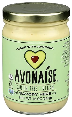 AVONAISE Savory Herb Vegan Avocado Mayonnaise, 12 OZ