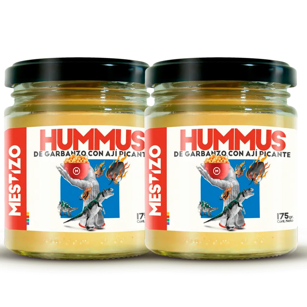 THEARG THE ARG | Pack x2 Chickpeas Hummus with Red Pepper | Dip your Chips Crackers Bread and More | Healthy Snacks 100% Natural