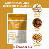 Slofoodgroup Ceylon Cinnamon Sticks - Pure Ceylon Cinnamon Quills 5 Inch Cut Cinnamon Spice from Sri Lanka, True Cinnamon - Cinnamomum Verum, 12 OZ.