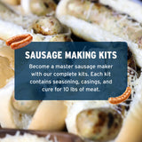 PS Seasoning Garlic Alfredo Bratwurst Kit - Sausage Seasoning And Natural Hog Casings For 10 Lbs Of Meat Easy Homemade Brats For Pork, Beef, Venison
