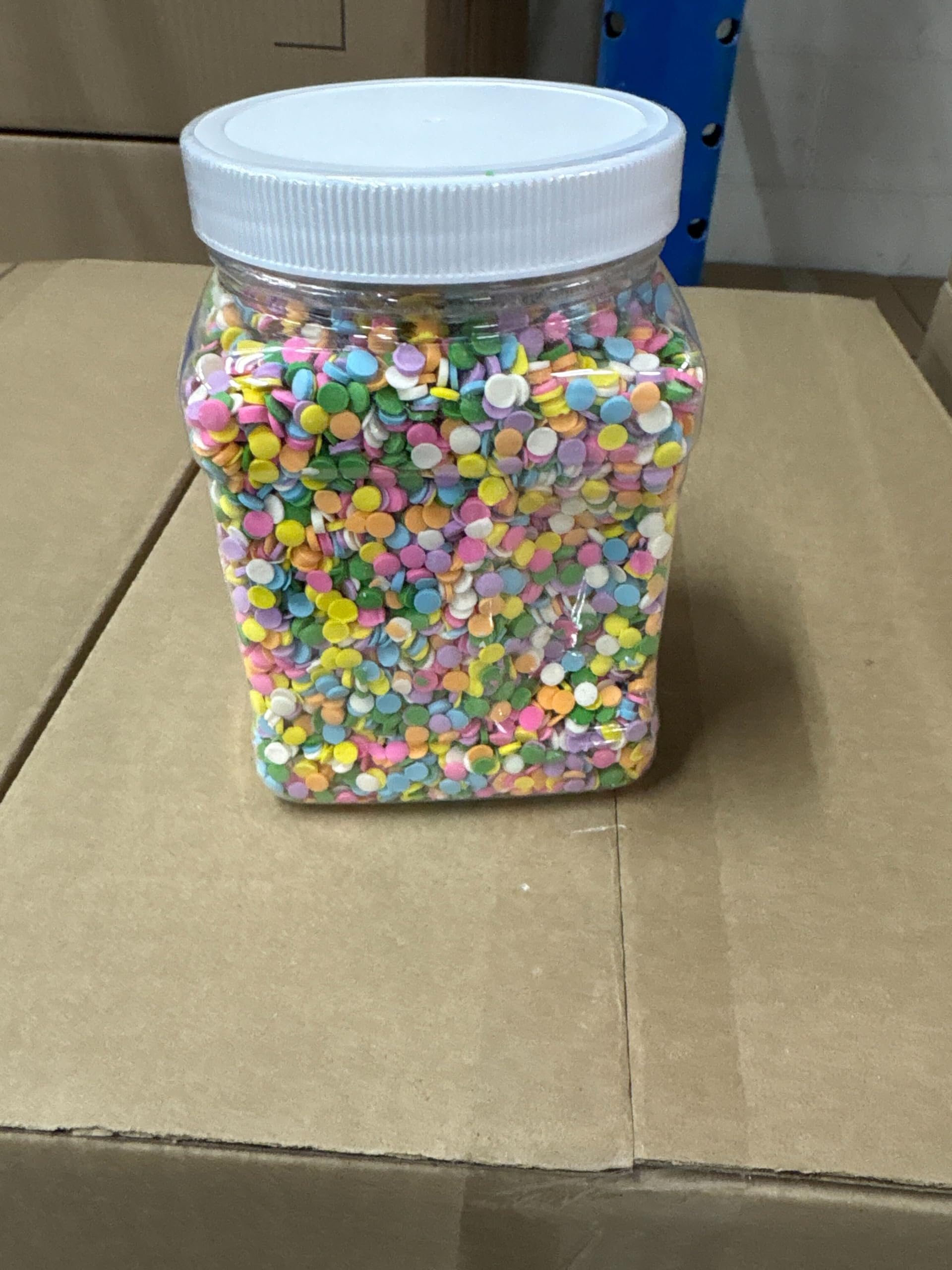 Birthday Confetti Sprinkles - 1.2 lb Bulk Pastel Rainbow Flat Round Jimmies - Baking Sprinkles for Cookies, Cupcakes, Cake Decorating, Ice Cream