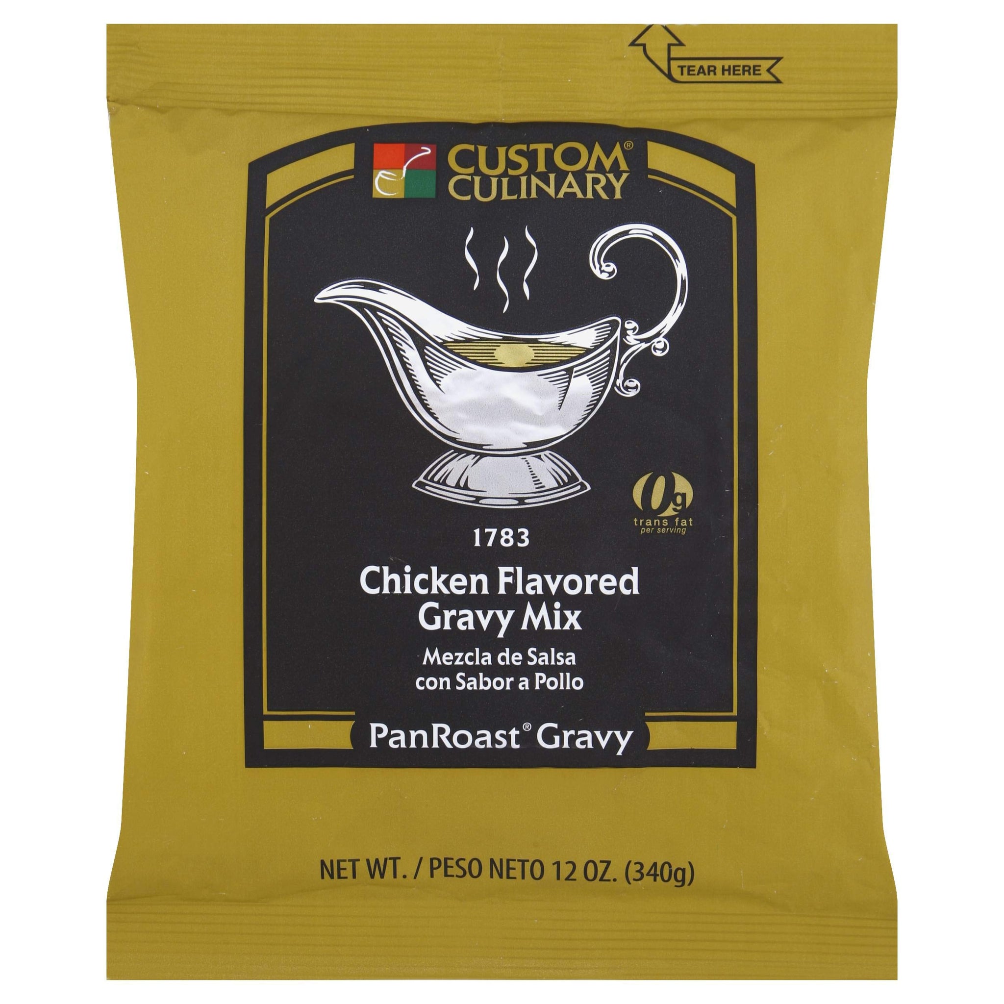 Custom Culinary PanRoast Chicken Flavored Gravy Mix, 12 Ounce -- 8 per case.