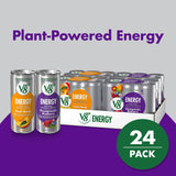 V8 Energy Pomegranate Blueberry and Peach Mango Energy Drinks, 8 fl oz Can (24 Pack)