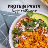 Al Dente Protein Pasta Egg Fettuccine - 30g High Protein in 3.5oz Serving, Lower Carb, High Fiber. Cage-Free Eggs & Semolina. (Previously Carba-Nada