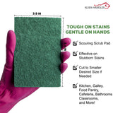 Kleen Handler Green Medium Duty Cleaning Pads - Medium Duty Kitchen Scrub Sponges, Scouring Pads for Washing Dishes, Bathroom, Restaurant Cleaning