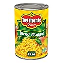 DEL MONTE Diced Mango in Extra Light Syrup, Canned Fruit, 15 oz Can