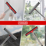 2 in 1 Standard Window Squeegee, Home Window Cleaner with 59" Poles,Washing Squeegee Suit for Glass Door Cleaner, Multi-Use Car Windshield Cleaning