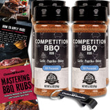 Pit Boss Competition BBQ All Purpose AP Premium Barbecue Mixed Seasoning Spice & Rub 4 pk Choice Bundle (25.2 oz) + Guide & Keychain Bottle Opener (6