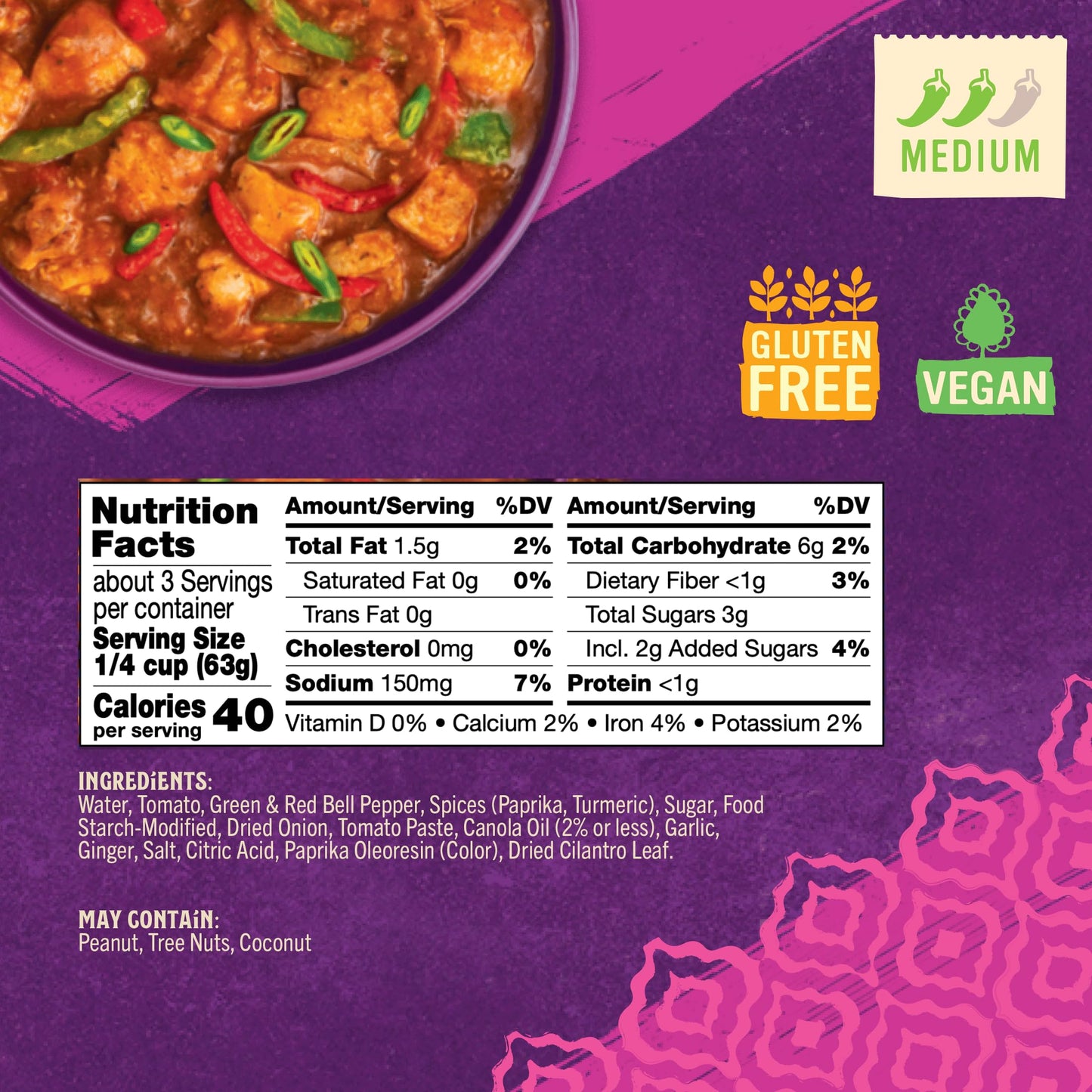Patak’s Jalfrezi Simmer Sauce - Tomato-Based Curry Sauce with Green and Red bell pepper, Spices - Gluten-Free & Vegan Mild Indian Sauce - Perfect