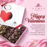Fames Assorted Chocolate Gift Box - Handcrafted Kosher Dairy-Free Chocolates - Valentine’s Day Gift with Marzipan, Super Berry, Lemon Zest & Coffee