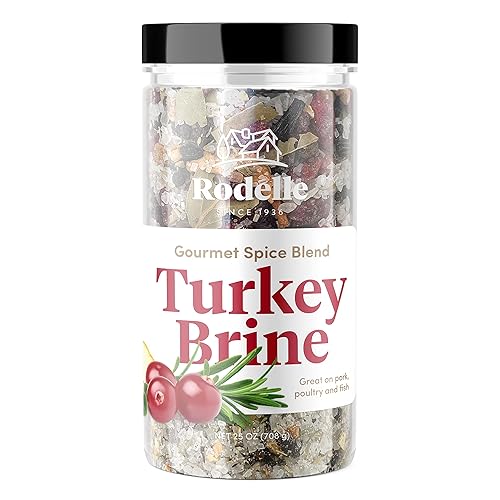 Rodelle Turkey Brine Gluten Free Gourmet Spice Blend Made in USA, 25 Ounce
