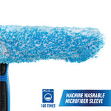 Unger Professional Connect and Clean 2-in-1 Squeegee and Scrubber, 14” Window Cleaning Tool, Essential Glass Cleaner for Commercial and Residential