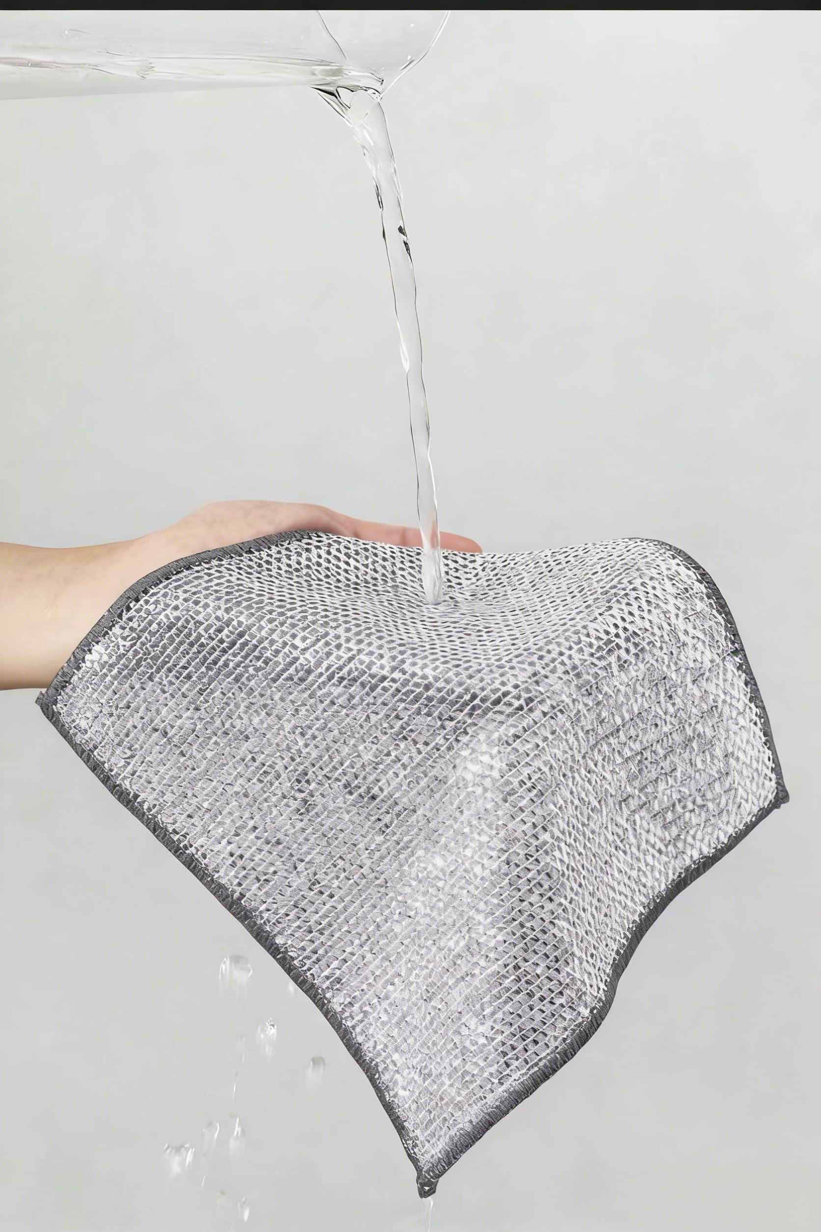 YOFAN 5-Pack 7.9-Inch Dual-Layer Metal Mesh Cleaning Cloths - Scratch-Free Kitchen Scrubbers for Dishes & Cookware
