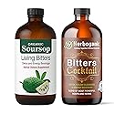 Herboganic Premium Soursop Living Bitters Featured with Cocktail Bitters for overall health and wellness |Pack of 2 |16 Oz Each
