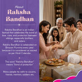 LOVENSPIRE Raksha Bandhan Gift Hamper for Brother and Bhabhi - Traditional Handmade Rudraksha Bead Rakhi Bracelet with Greeting Card & Roli Chawal