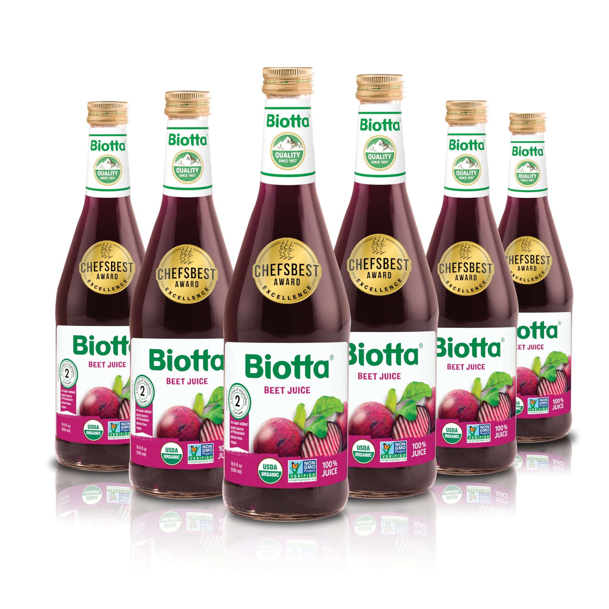Biotta Organic Beet Juice - 100% Vegetable Juice for Energy, Immunity & Wellness - Excellent Source of Nutrients - All Natural, Non-GMO, Gluten-Free