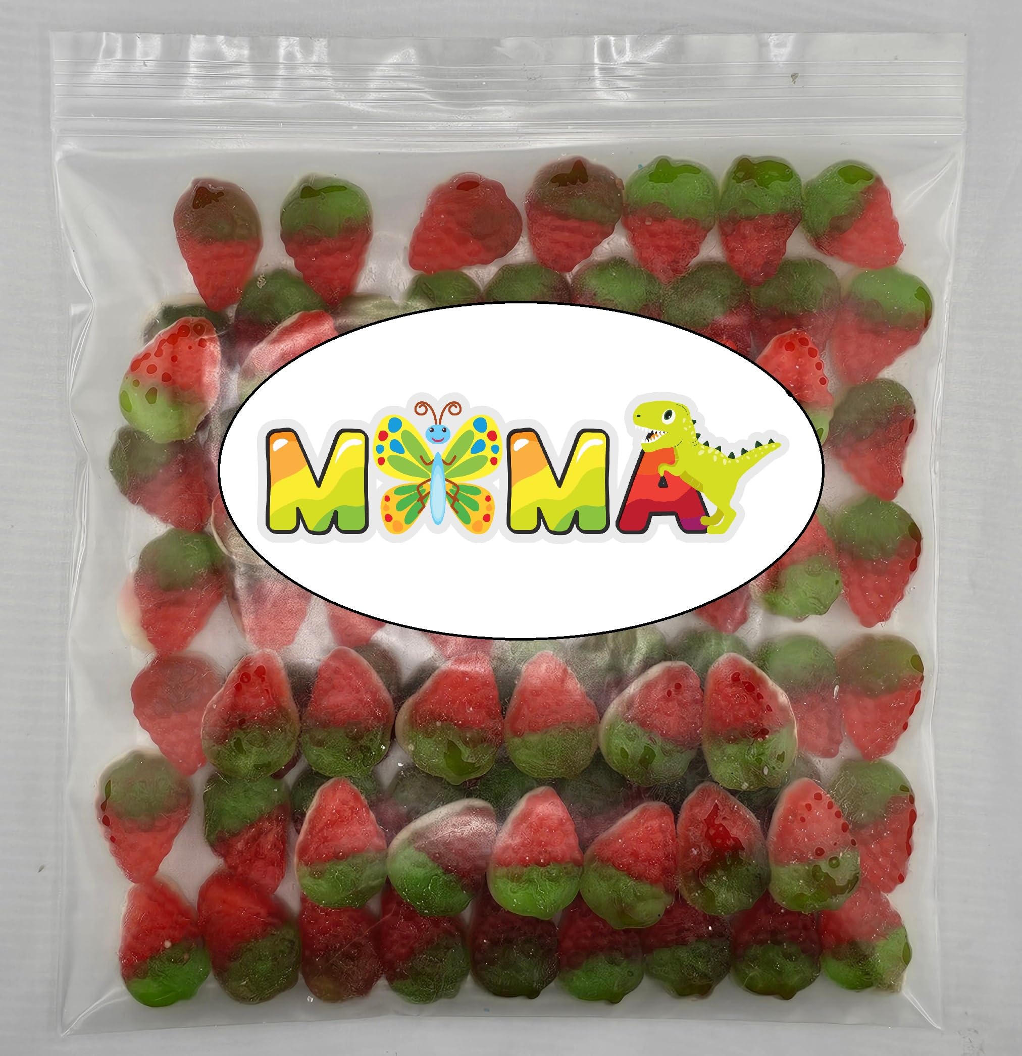 MiMa MiMa Assorted Gummy Candy - Fruity, Chewy Candy in Fun Shapes - Holiday Candy for Christmas Gifts & Stocking Stuffers - Strawberries 1lb
