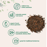 Organic French Chicory Root, 2lbs | Roasted Chicory Granule | Brews like Regular Coffee | Caffeine Free Coffee Substitute | Rich in Prebiotic Fiber |