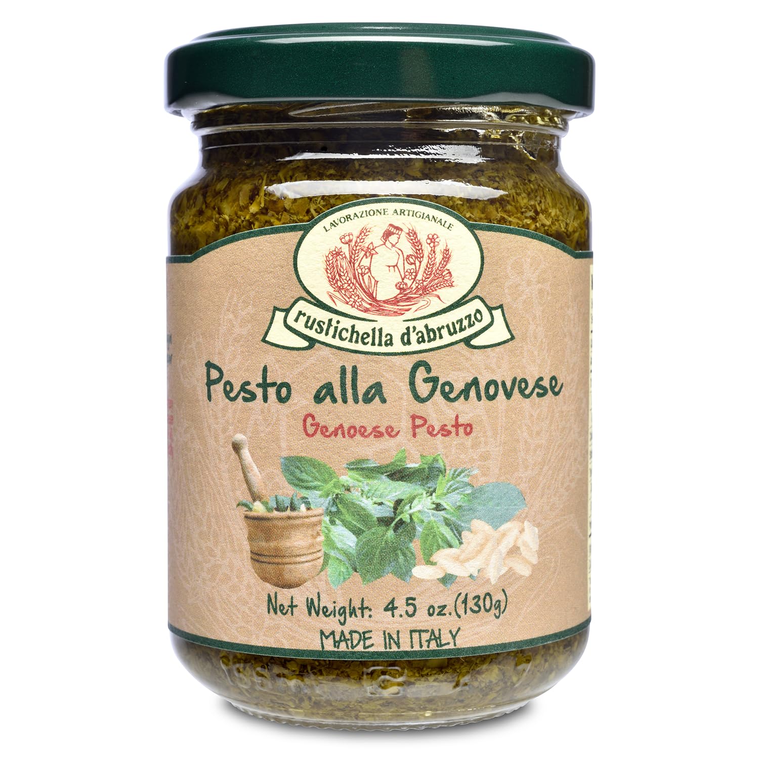 Rustichella D' Abruzzo Pesto Alla Genovese Sauce, 4.6 Fluid Ounce